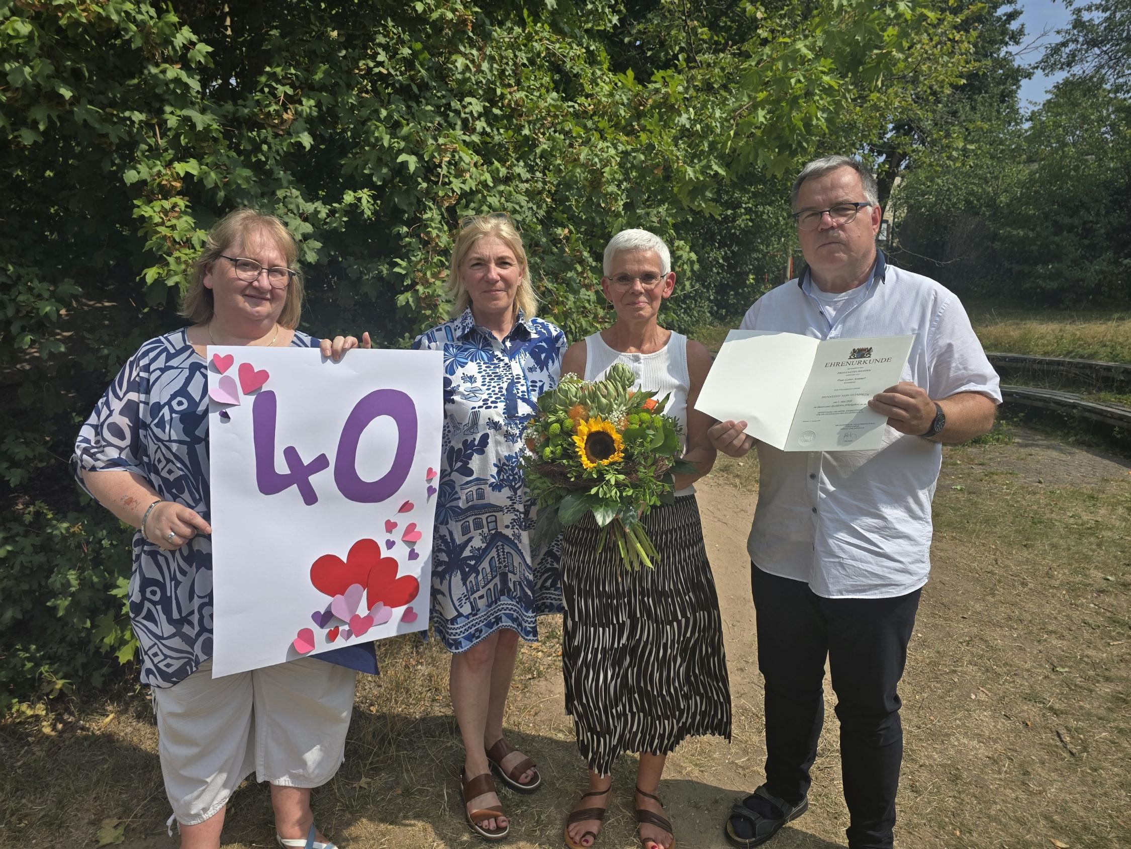 40. Dienstjubiläum Frau Sommer